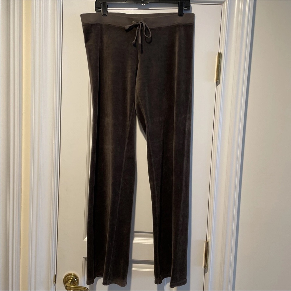 juicy couture brown velour pants  large women Design Crystals Y2K Vintage